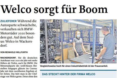 Zeitungsartikel „WELCO sorgt für Boom“